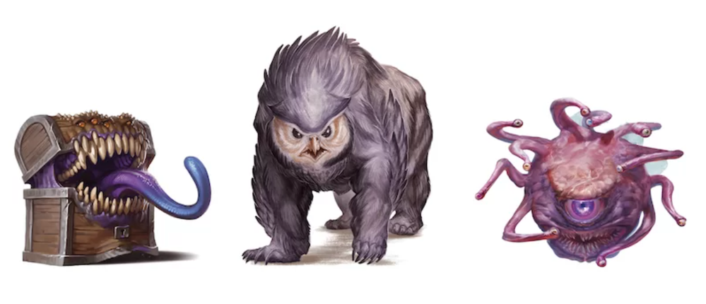 The iconic Mimic, the ferocious Owlbear, and the dreaded Beholder